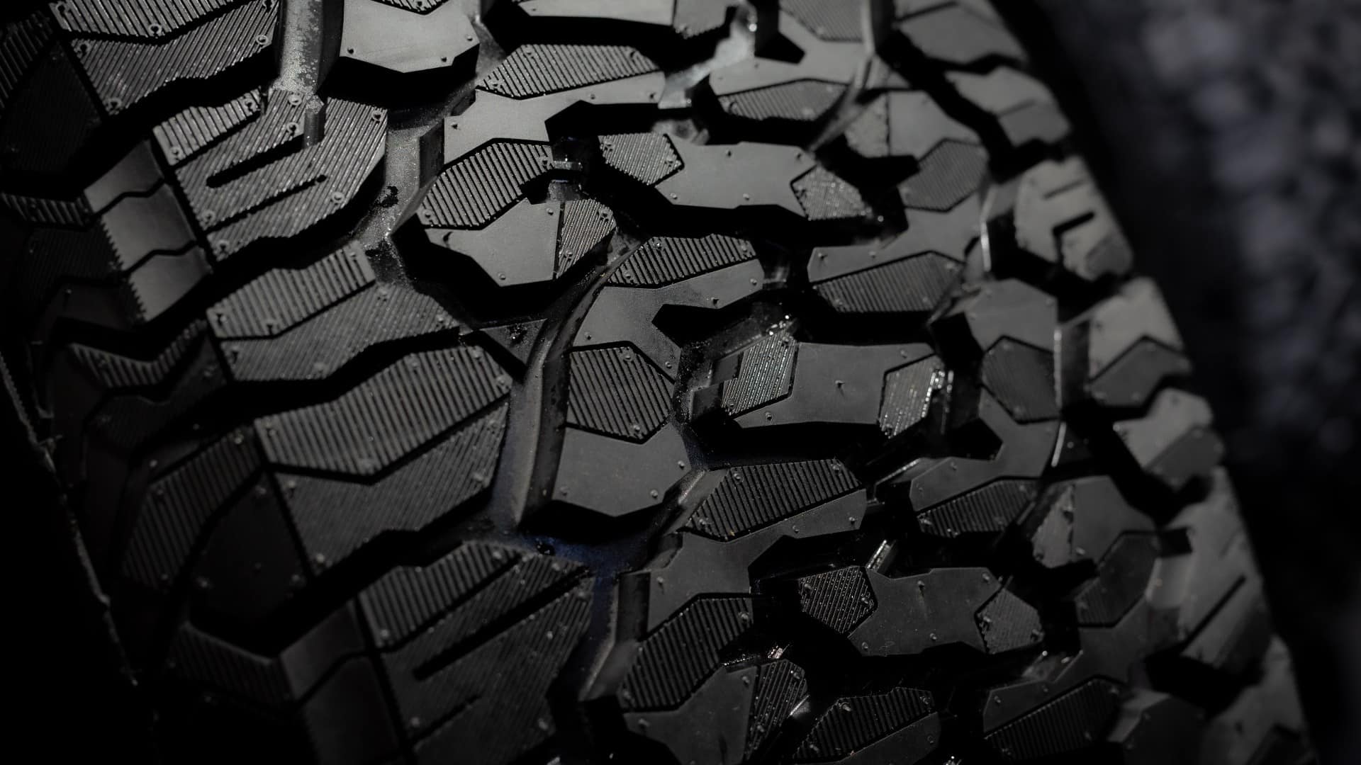close up of all terrain tire